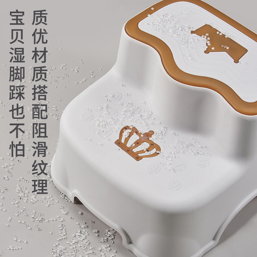 Children's crown footstool toilet stool step stool chair small bench hand washing step baby foot stool standing stool