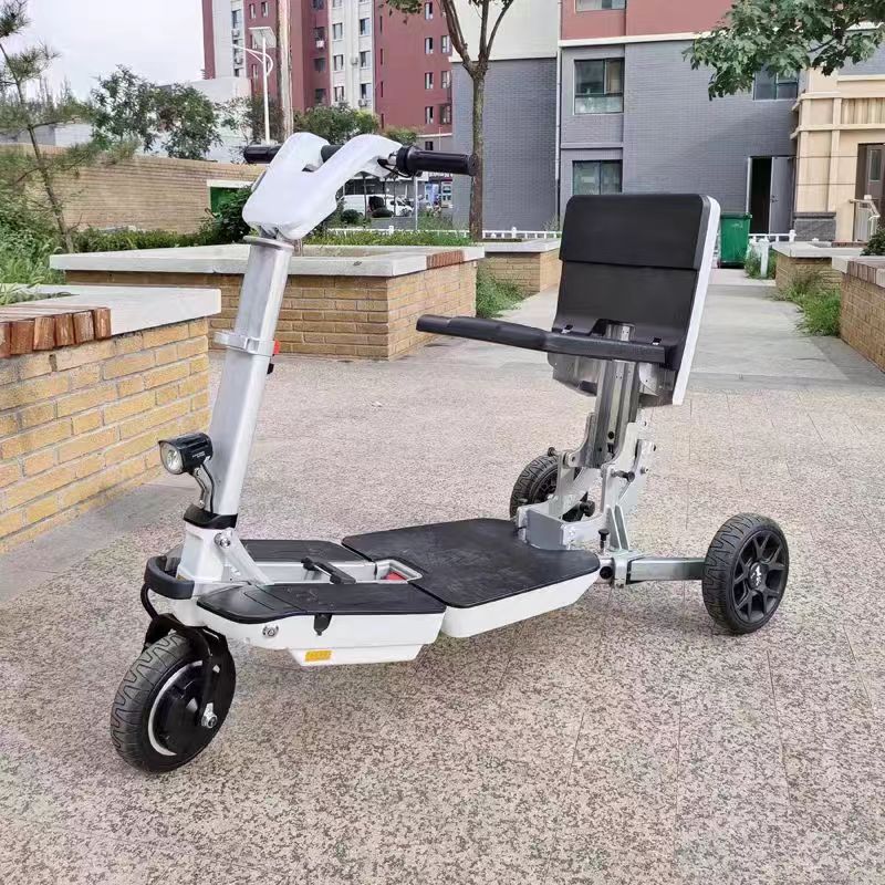 Cross-Border Travel Remote-Controlled Folding Electric Scooter, Electric Bike, Luggage Suitcase, Mobility Scooter, Airplane Travel, Elderly People, Factory Wholesale