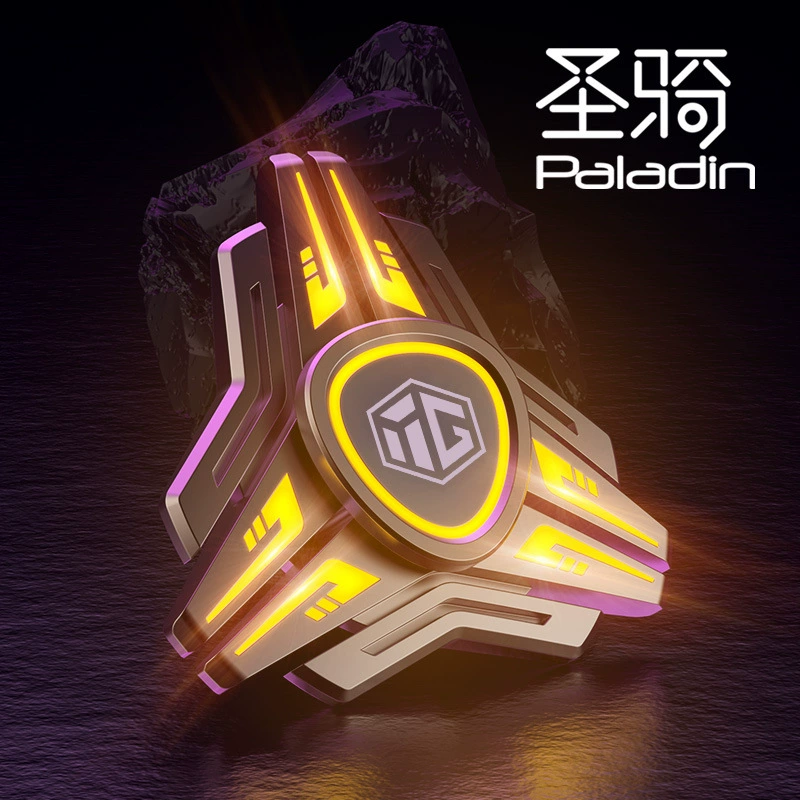 Светящийся спиннер-ночник с технологией «черного яда», антистресс-игрушка для детей, металлический спиральный спиннер