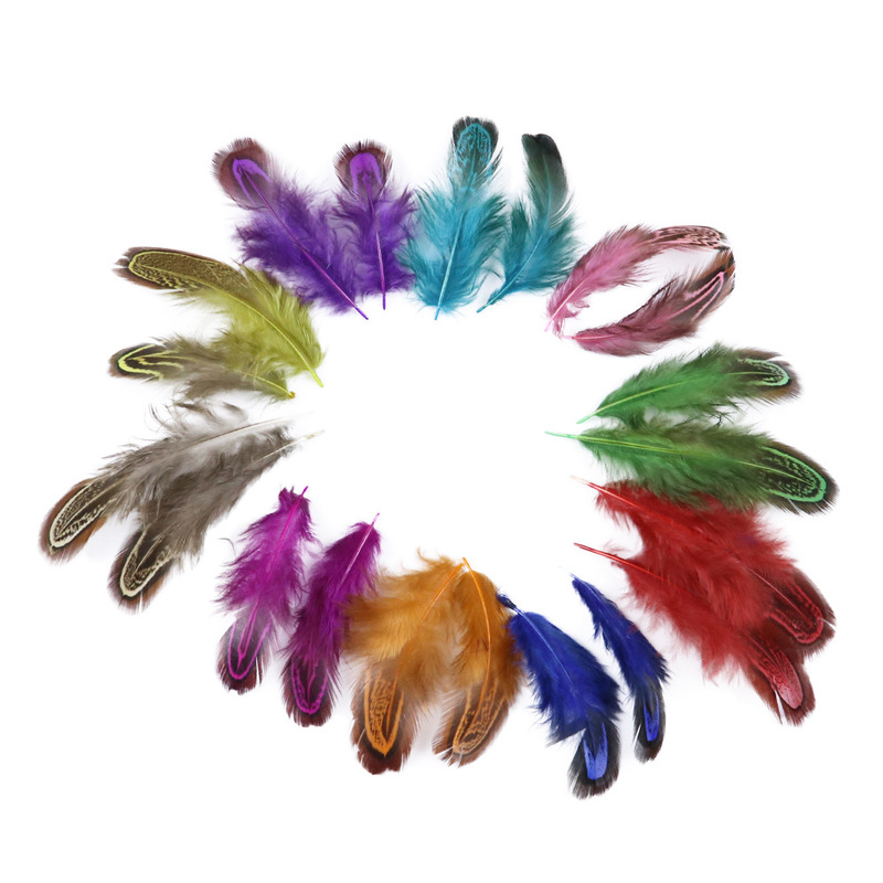 Factory in stock pheasant Dachang scattered wild chicken feather shuttlecock natural wild chicken feather electric feather duster dust collector DIY
