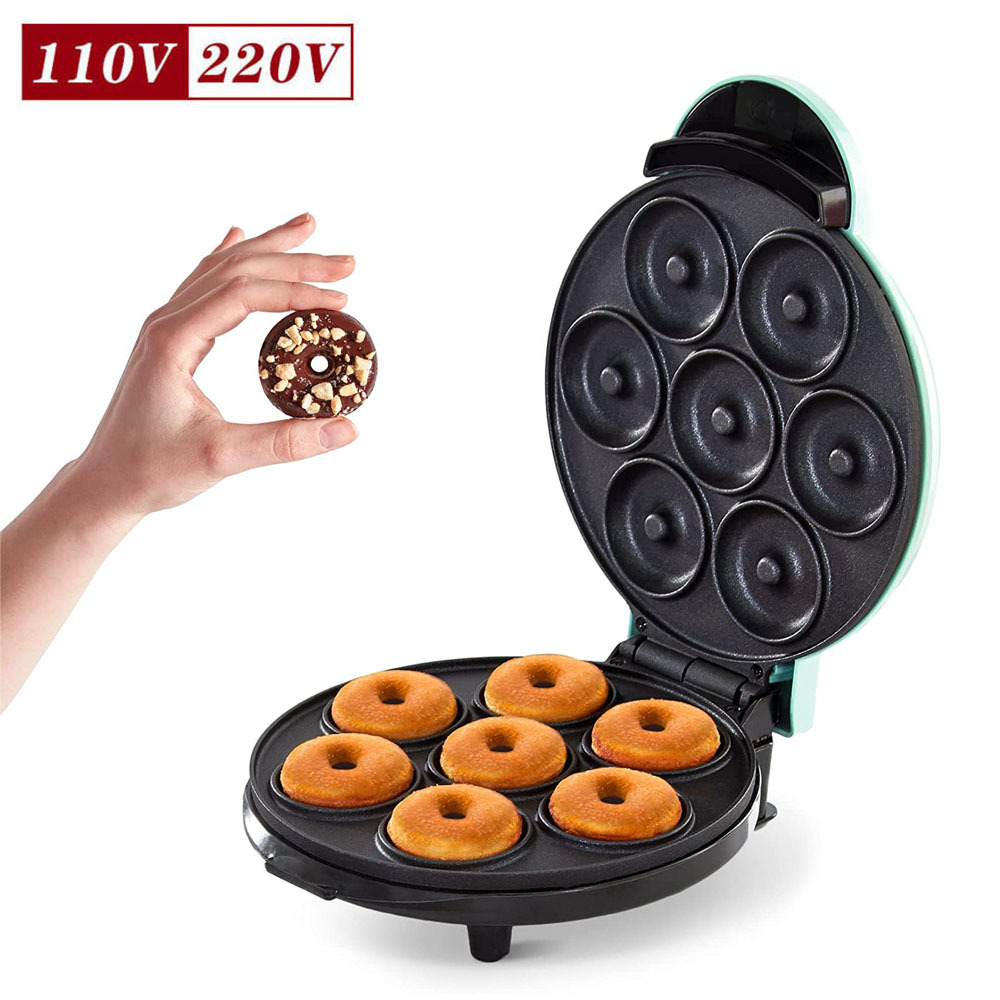 Máquina para Hacer Donas de Siete Agujeros de 110v, Estándar Estadounidense, Máquina para Hacer Pasteles Redondos, Máquina para Hacer Donas para el Desayuno