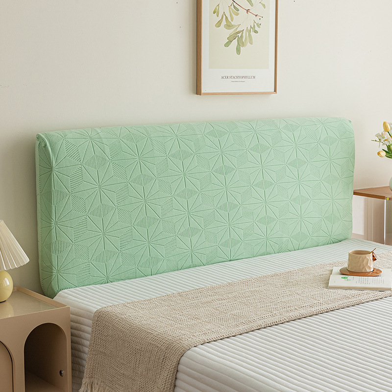 Transfronterizo simple jacquard todo incluido cubierta de cabecera de cama dormitorio bolsa suave polvo personalizado cubierta de cabecera de cama respaldo cubierta protectora