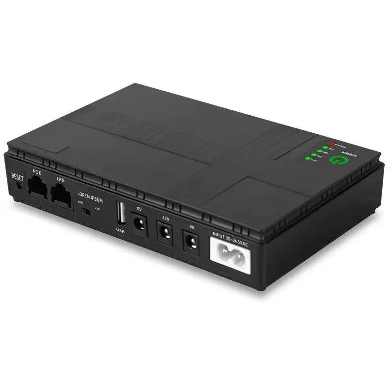 移动电源直流DC备用MINI UPS不间断电源路由器光猫摄像头续电POE