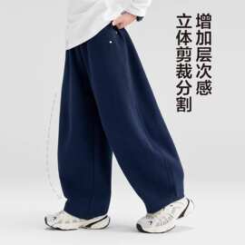 男童裤子春秋款儿童运动裤秋装2026韩版新款中大童洋气弯刀裤