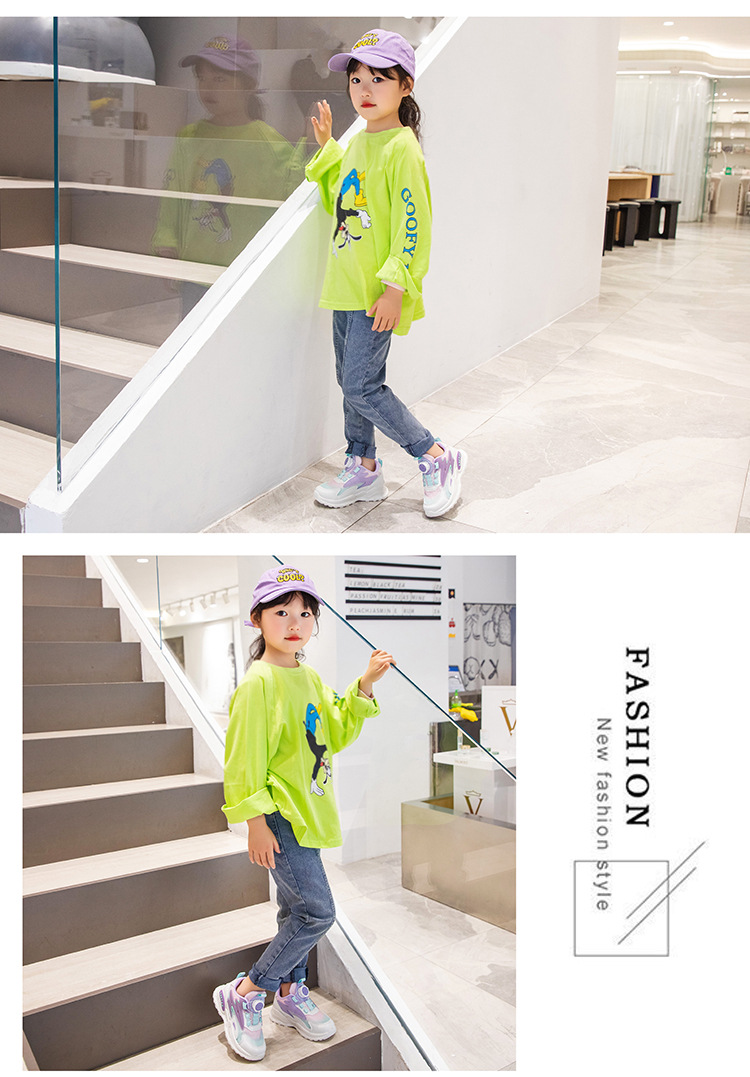 Baskets de course imperméables en cuir pour filles avec bouton_voghion.com