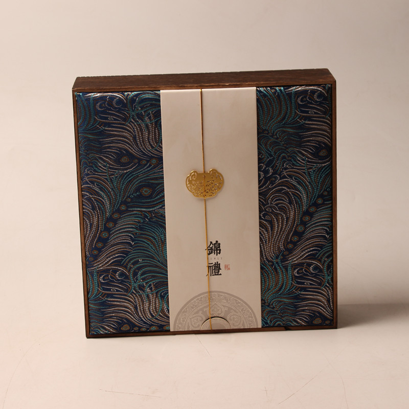 单层复古茶叶木盒白茶桐木礼盒高端粽子月饼木盒礼盒桌面收纳盒