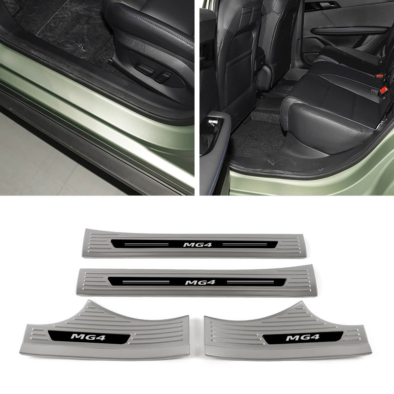 Suitable for 23-25 Mg Mg4 Ev Stainless Steel Door Sill Strips Modified Decorative Strips Welcome Pedal Trunk Rear