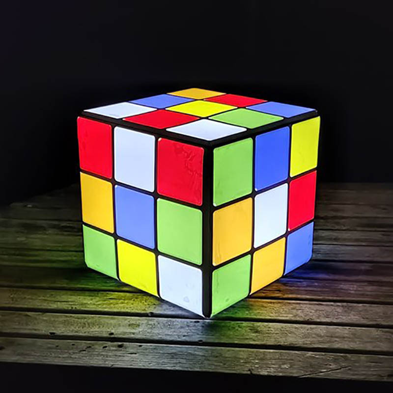 生产魔方小夜灯七彩夜灯氛围灯装饰摆件灯月子床头小夜灯直供厂家