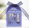 Amazon Valentine's Day hollow love to thank Xiecang Box wedding groom bride bride back gift silk ribbon candy box spot
