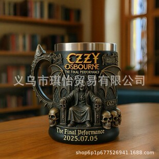 2025 Cross-Border Popular Halloween Skull Bat Mug Daily Use Resin Crafts Manufacturer Wholesale