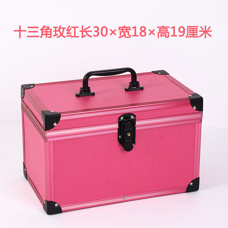 Caja de herramientas técnica Caja de maquillaje de aleación de aluminio Caja de almacenamiento Pedicura Baño Pedicura Maleta de belleza