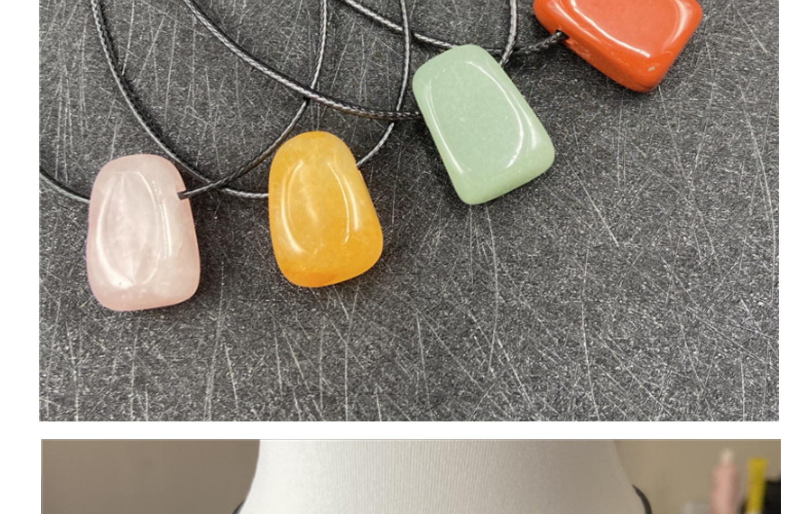 14g Weight Pendant Necklace Classification Gem Material Constellation Pattern Unisex Gender Korean Style Style Grey, White, Red, Green, Blue, Wine Red, Yellow Color Gem Constellation Pendant Necklace 9