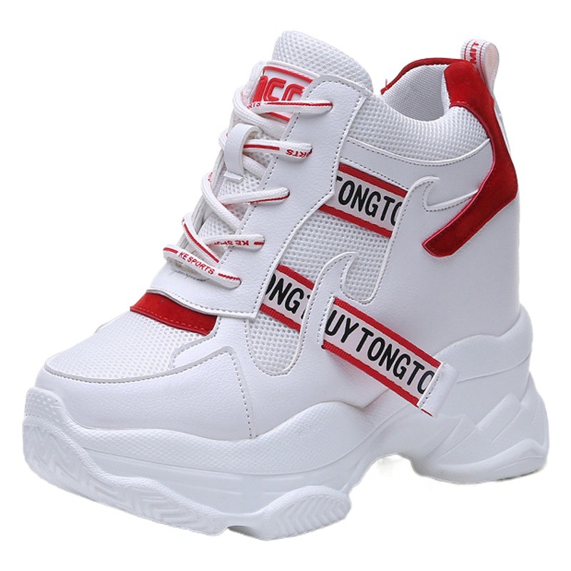 Comercio exterior transfronterizo zapatos torpe para las mujeres nuevo estilo coreano zapatos de cuero de una sola capa de suela gruesa Harajuku estilo zapatilla de deporte de las mujeres