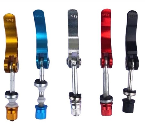 Mountain bike quick release lever adjustment seat tube clamp lock nut saddle quick release bicycle screw spare parts color