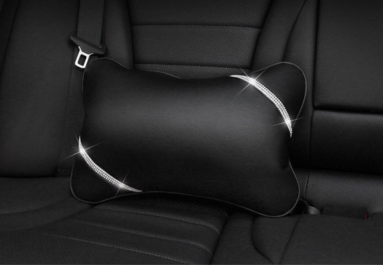 Car Interior Accessories Small Set with Rhinestones, Handbrake Cover, Gear Shift Cover, Seatbelt Shoulder Pad Decoration, Suitable for All Seasons, Summer, Women