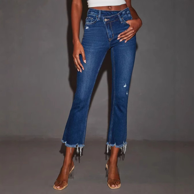 summer fashionable denim trousers for leisure