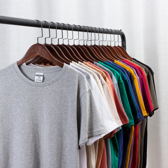 AG new 1119 tight Siro spinning 190g solid color round neck men's and women's cotton T-shirt bottoming T-shirt wholesale printing