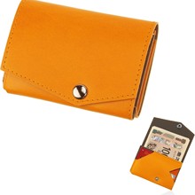 跨境乐天日式植鞣皮革钱夹多色迷你带零钱位钱夹两折真皮商务钱包