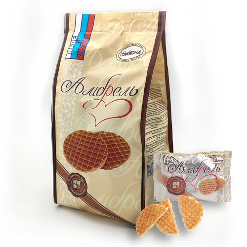 Russian Akontra Cookies A46 Wafer-Filled Breakfast Snacks, Drop-Shipping 408g