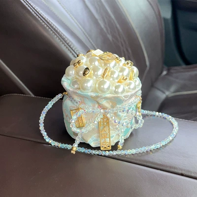 New Refined Goddess-Style Treasure Bowl Lucky Car ornaments - blue-cornucopia-lucky-bag-2-use-model-with-fragrance