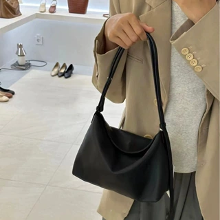 韩系简约手提小方包包女2025新款黑色高级感通勤托特包单肩斜挎包
