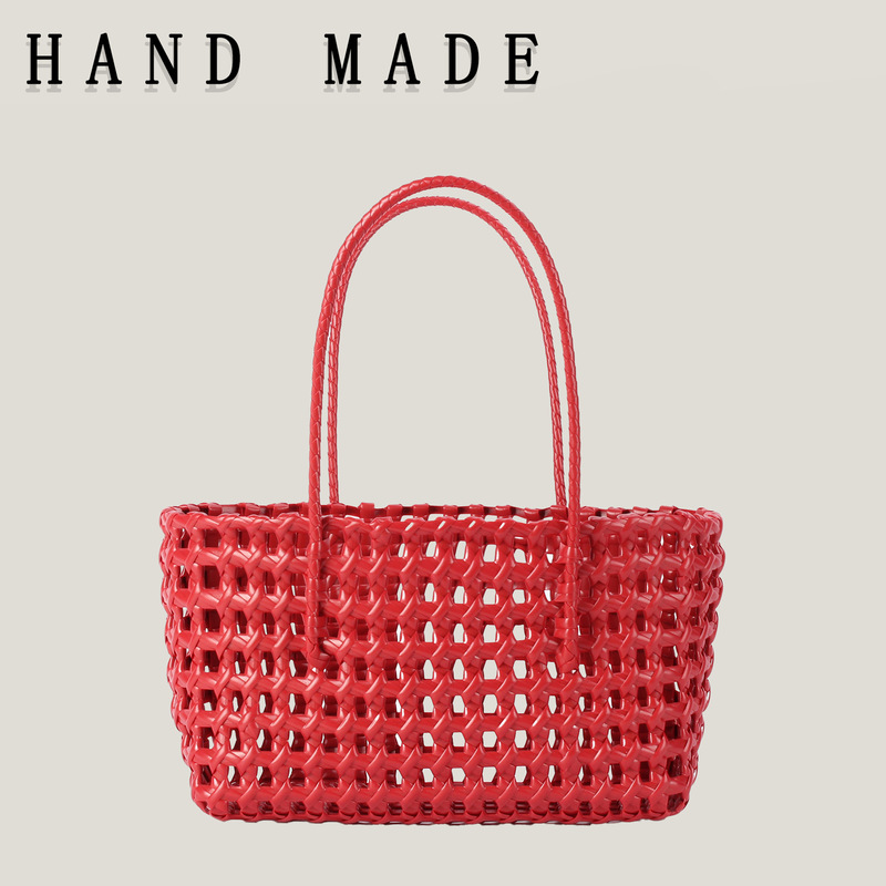 New Style Hollow-Out Design Women's Basket Bag, Niche Beach Vacation Bag, Casual Everyday Versatile Women's Bag New Style Hollow-Out Design Women's Basket Bag, Niche Beach Vacation Bag, Casual Everyday Versatile Women's Bag