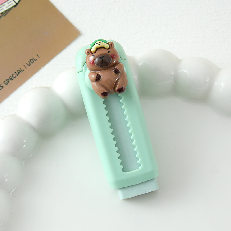 Capibara Land Pull Rubber Creatividad Estudiante Examen de Dibujo Limpieza Limpieza Eraser