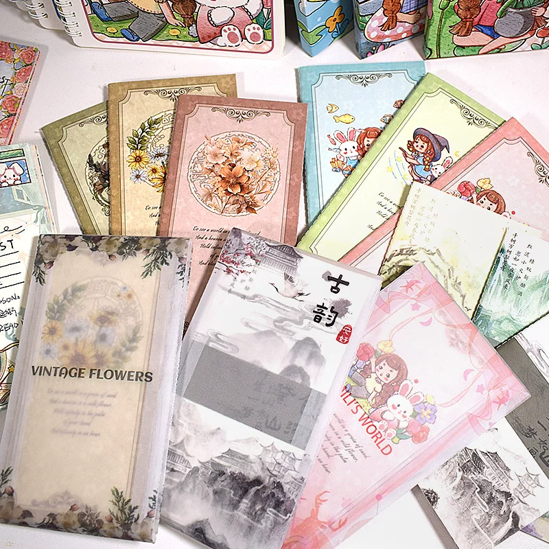 Original illustration handbook decompression fun notebook girl interactive DIY decompression artifact convenient book retro style