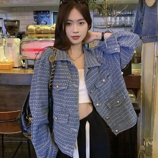 Chanel-Style Denim Jacket for Women 2025 Autumn New Chic Retro Petite Cardigan Top Jacket Ins Trend