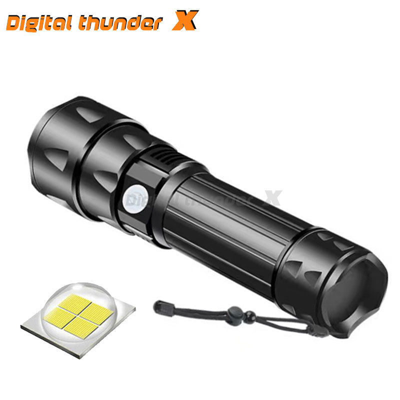 Transfronterizo nuevo XHP50 linterna de luz fuerte USB recargable zoom telescópico bajo recordatorio eléctrico linterna de iluminación al aire libre