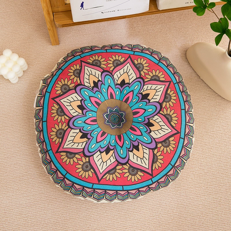 Breathable double-sided pillow, cotton and linen, boho style