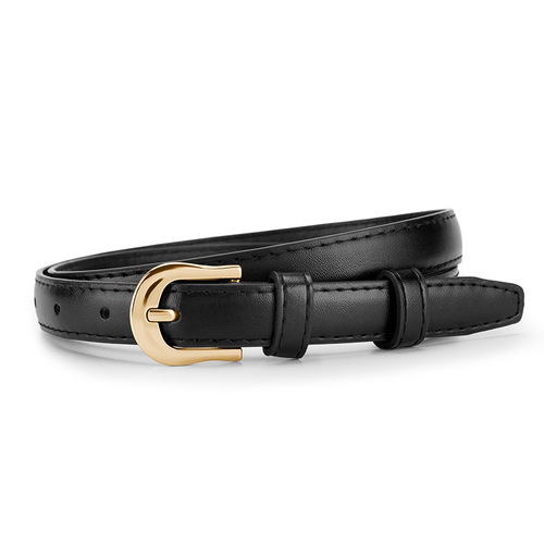 Horseshoe buckle high-end belt new style ladies Korean style student belt slim fit trousers versatile jeans belt