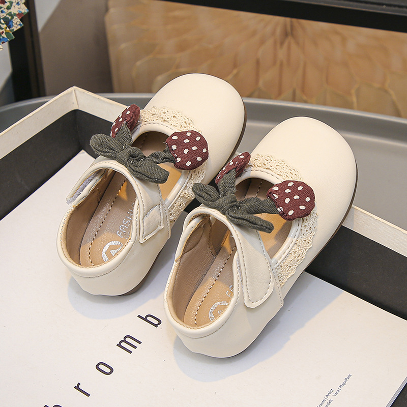 Zapatos de princesa de niñas de encaje zapatos de cuero 2026 nuevos niños Mary Zhenzhao boca simple zapatos de bebé zapatos de beans image 7