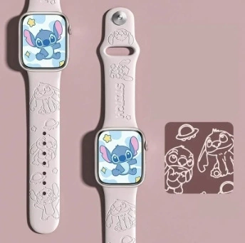 Силиконовый ремешок для часов (совместимый с Apple iWatch) с выгравированным дизайном факела, размеры 38–49 мм