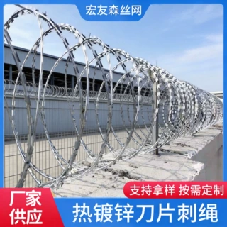 高锌防锈防盗刺滚笼刀片刺绳围墙刺网防盗网防爬刺铁丝网厂家批发