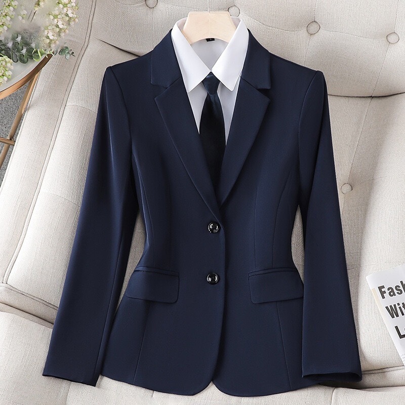 Manufacturer's Women's Suit Set, Black Women's Suit, Business Formal Wear, Navy Blue Professional Women's Pants Suit, College Student Manufacturer's Women's Suit Set, Black Women's Suit, Business Formal Wear, Navy Blue Professional Women's Pants Suit, College Student