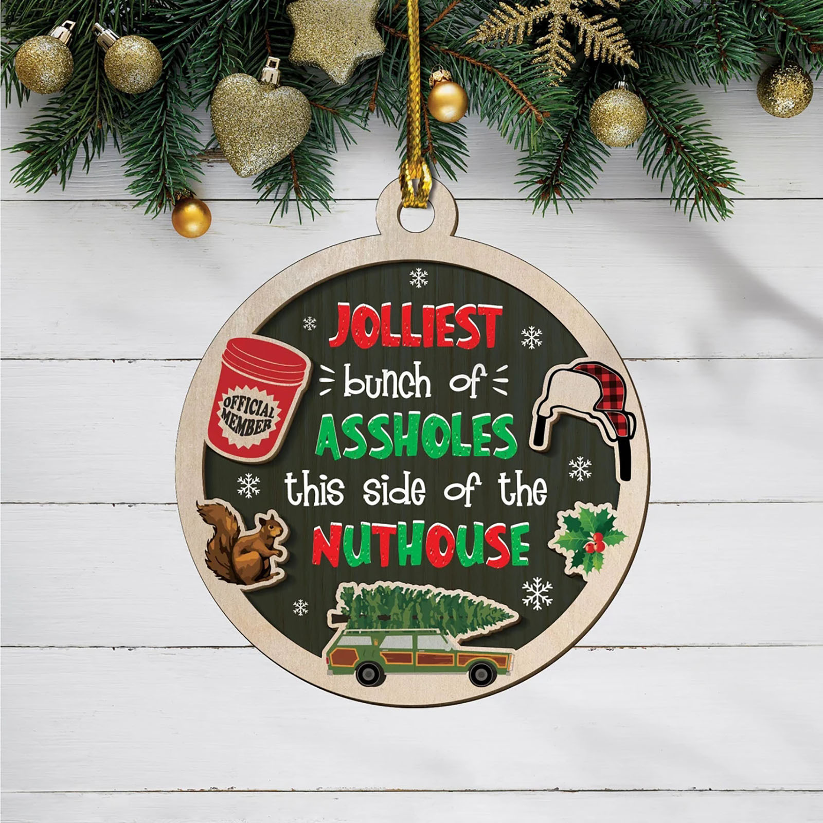 Christmas Fashion Letter Wood Party Hanging Ornaments 1 Piece display picture 2