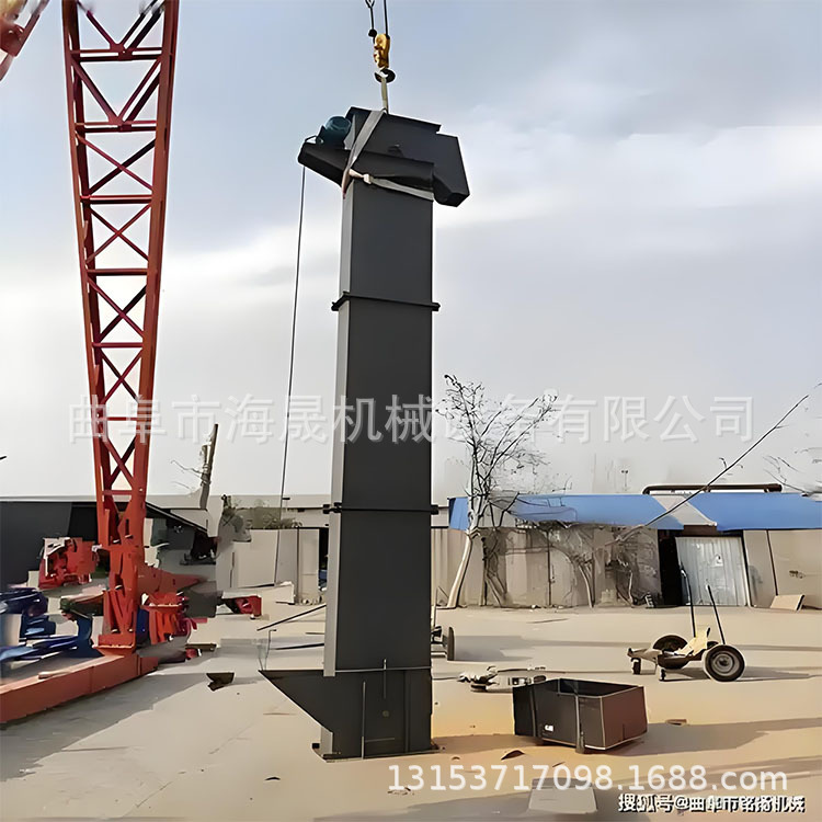 石英砂垂直上料机 海晟厂家矿用物料输送机 升降斗式提升机