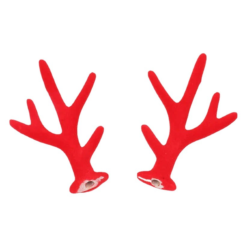 Рождественские рога DIY аксессуары Флокирование головной убор Рождественские рога шпилька украшения Рождественские рога аксессуары оптом