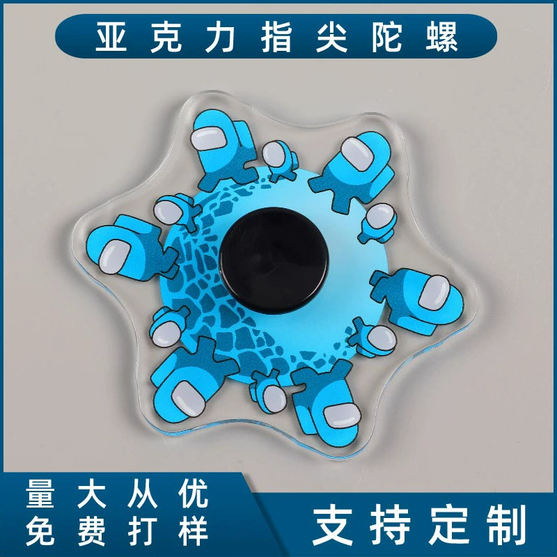 Динамический мультфильм анимация кончик пальца гироскоп Индивидуальный творческий периферийный Вращающийся акриловый гироскоп Распаковка игрушек Настройка