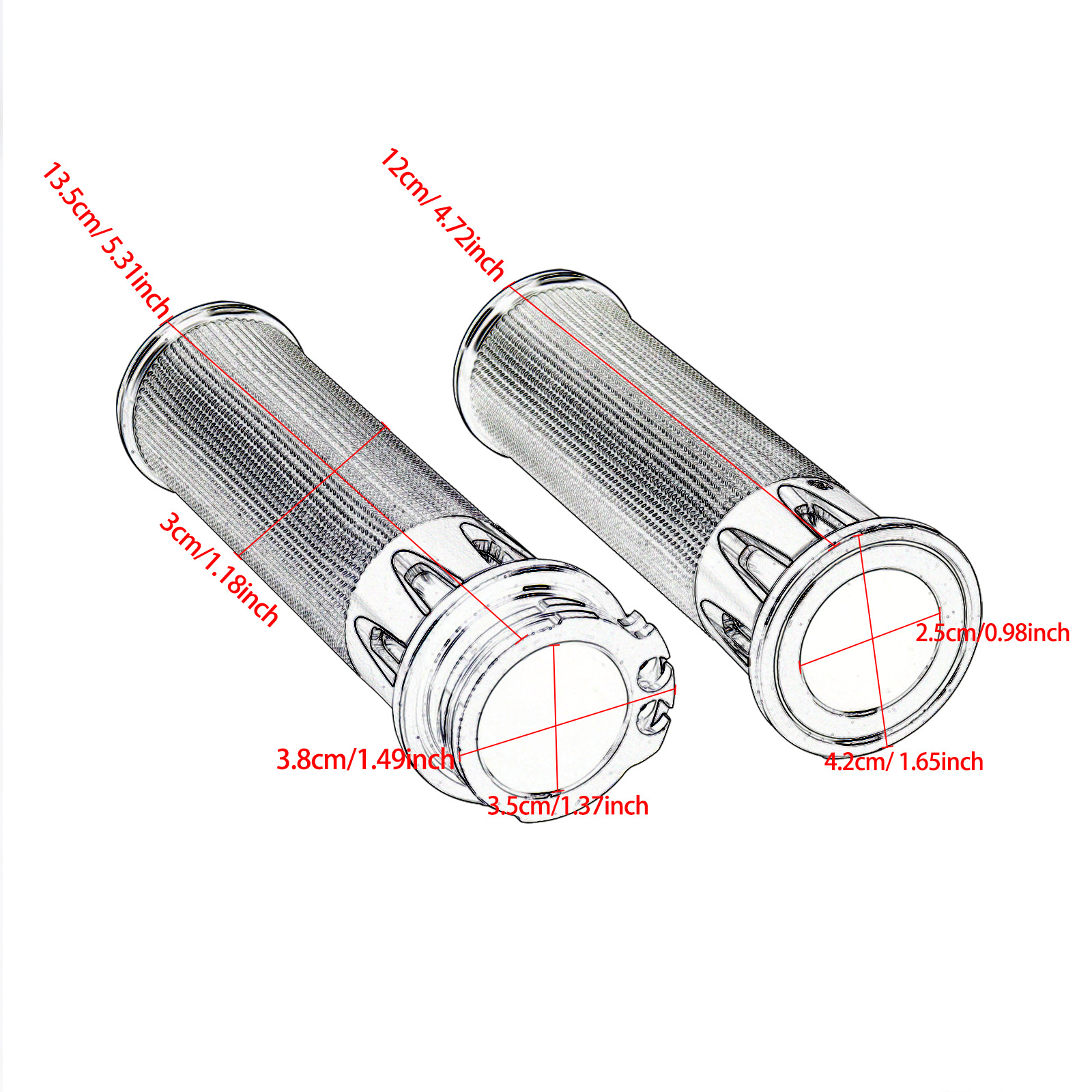 Motorcycle modification accessories Harley 883 XL1200 hollow handle cover grip 25mm handlebar handle glue