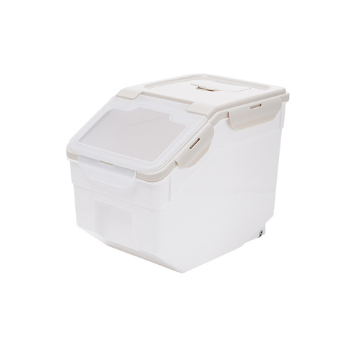 50-Pound Rice Bucket with Pest and Moisture-Proof Sealing, Household Food-Grade Large Capacity Thickened Rice and Flour Storage Bucket