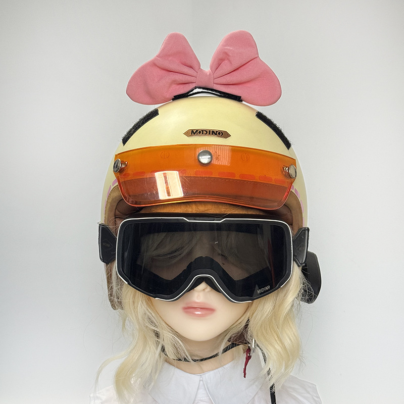 Helmet Decoration Bow Detachable Electric Car Helmet Accessories
