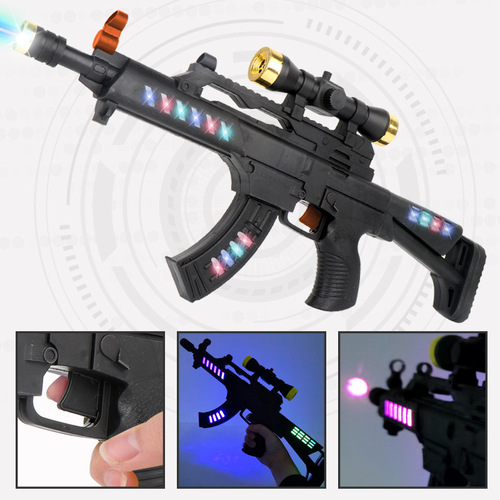 Internet celebrity children's toy gun large electric sound and light submachine gun light up toy gun night market stall toys wholesale