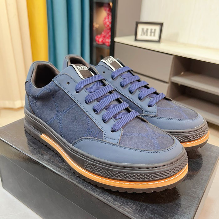 European Station 2024 New Autumn and Winter Men's Shoes Running Shoes Leather Breathable Mesh All-match Fashion Sports Casual Shoes