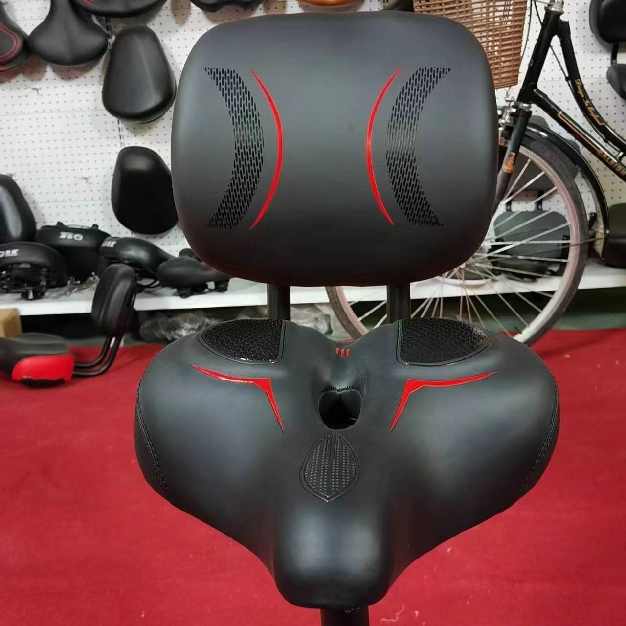 Cross-Border Electric Detachable Integrated Sponge Saddle with Backrest, Electric Vehicle Seat, Scooter Pressure-Reducing Waist Protector