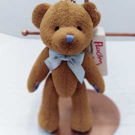 关节熊挂件四关节泰迪熊毛绒玩具青岛外贸厂家货源图片打样开发票