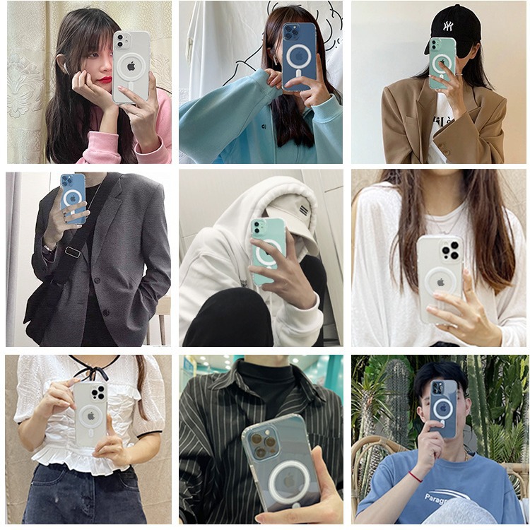 Aplicable Magsafe Apple iphone17ProMaxs funda para teléfono móvil transparente magnético 1654312miniSE4 juegos