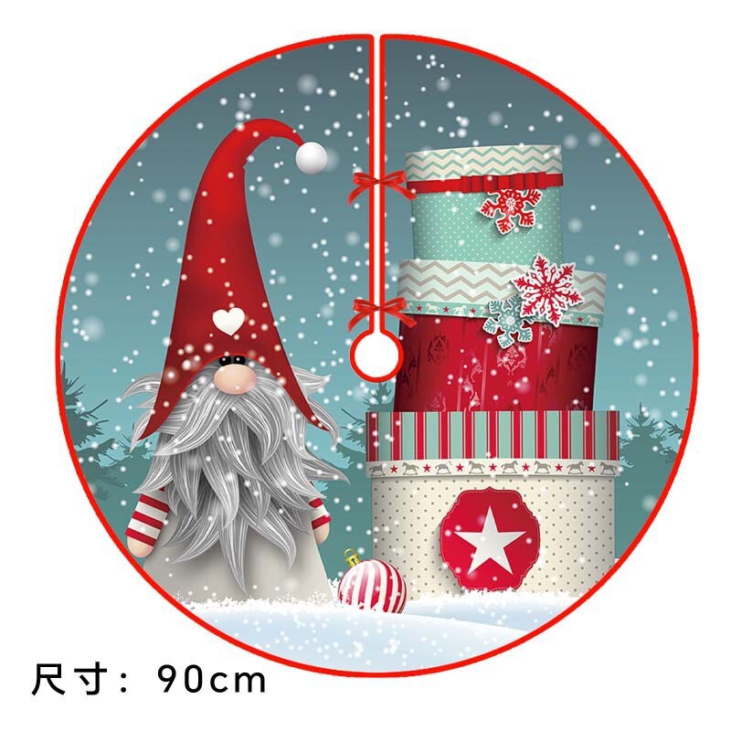 国境を越えたクリスマス装飾用品の雰囲気配置雪花箔押しベルベットの木のスカートの雰囲気配置クリスマスツリーの底|undefined