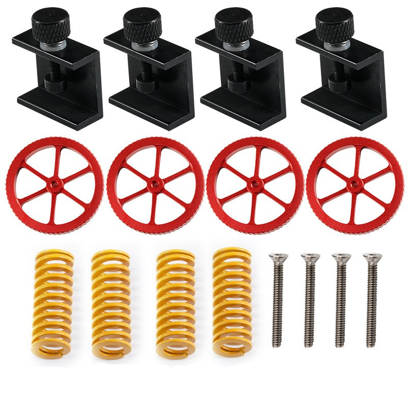 打印机配件 CR10 Ender热床夹全金属手拧调平弹簧螺母组件套装